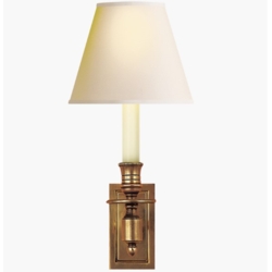 Specialty Products VC - VISUAL COMFORT- SIGNATURE: French Single Library Sconce with Natural Shade